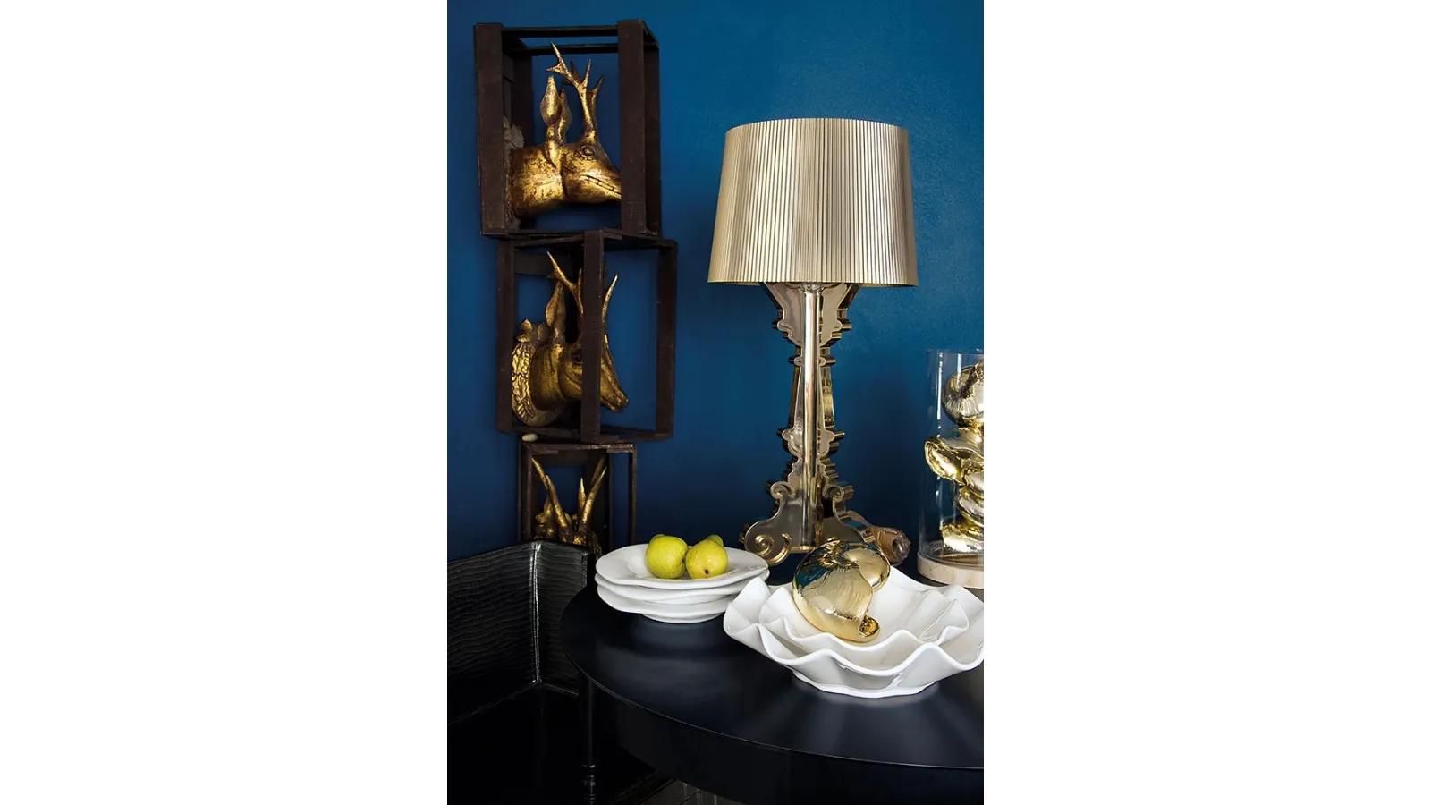 Lampada da tavolo Bourgie Metal Gold di Kartell