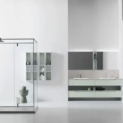 Mobile da Bagno sospeso Gold 05 laccato The verde di Arcom