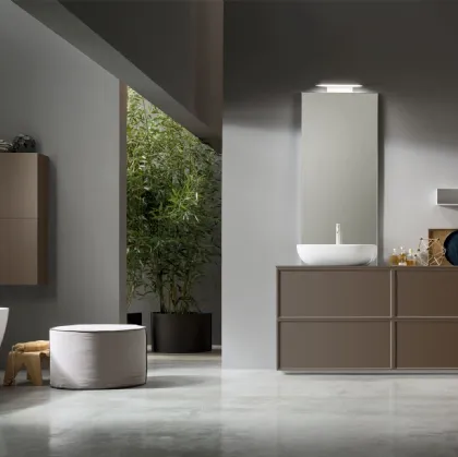 Mobile da Bagno a terra Vanity 13 in laccato opaco di Arcom