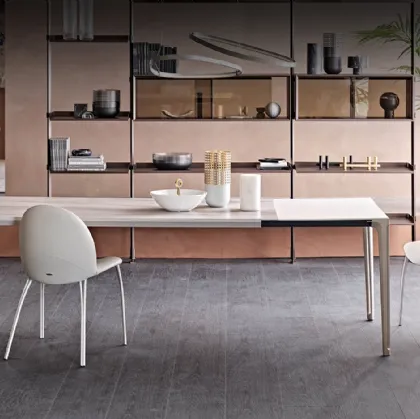 Tavolo allungabile con piano in ceramica Boulevard Keramik Drive di Cattelan Italia